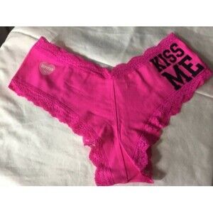 Vintage Victoria's Secret Panties Size Small Hipster Kiss Me “